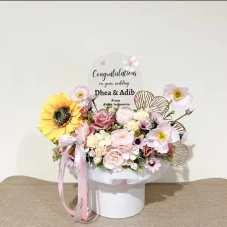 Bloom Box Akrilik Ucapan Wedding Cilacap